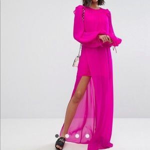ASOS Silk Chiffon Maxi Dress